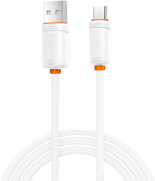 Câble de données et de charge USB-A - USB-C XO Design NB302, 18W, 1m, Blanc