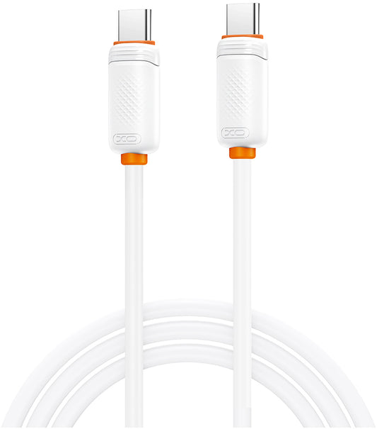 Câble de données et de charge USB-C - USB-C XO Design NB-Q302B, 60W, 1m, Blanc