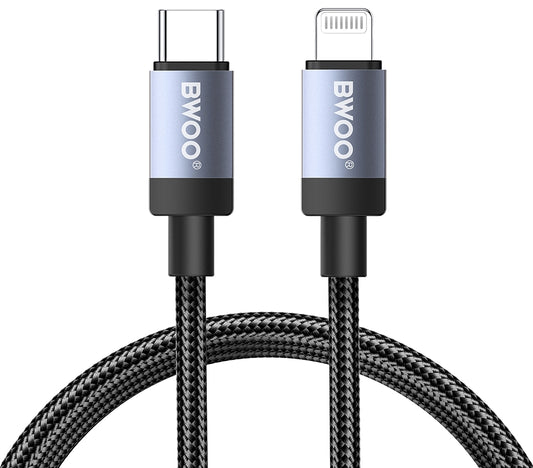 Daten- und Ladekabel USB-C - Lightning BWOO BO-X401CL, 30W, 1m, Schwarz