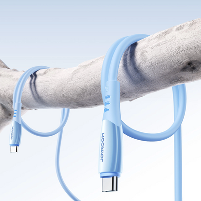 Câble de Données et de Charge USB-C - USB-C Joyroom S-A59 Vibrant, 60W, 1.2m, Bleu