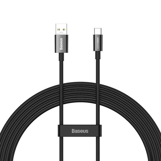 USB-A to USB-C Data and Charging Cable Baseus Superior Series, 65W, 2m, Black CAYS001001