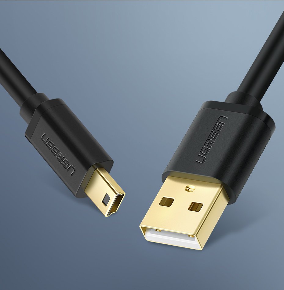 Câble de Données et de Charge USB-A - miniUSB UGREEN US132, 2m, Noir