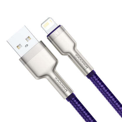 Câble de Données et de Charge USB-A - Lightning Baseus Cafule Metal Series, 18W, 2m, Violet CALJK-B05