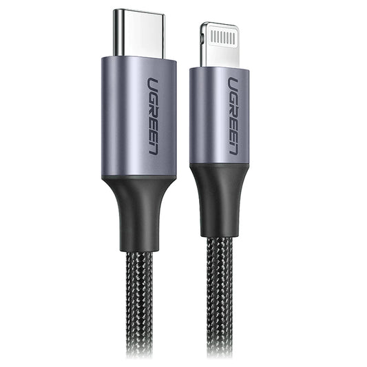 Câble de Données et de Charge USB-C - Lightning UGREEN US304, 20W, 1m, Noir