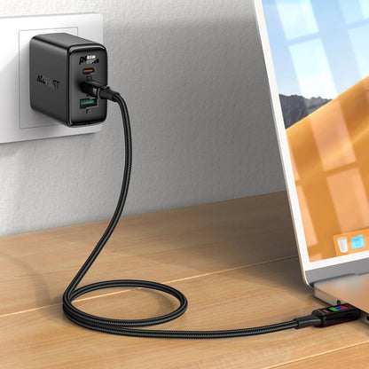 USB-C Data and Charging Cable - USB-C Acefast C7-03, 100W, 1.2m, Black