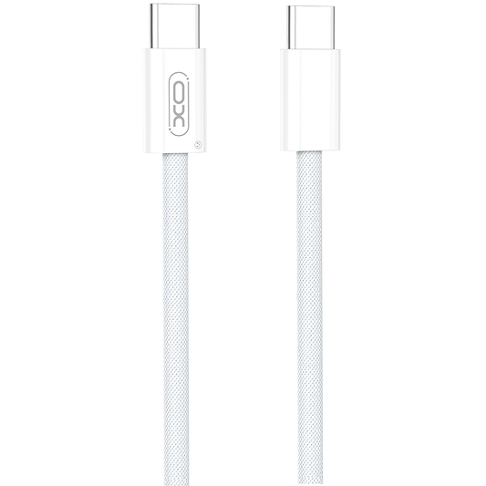 Câble de Données et de Charge USB-C - USB-C XO Design NB-Q260A, 60W, 1m, Blanc