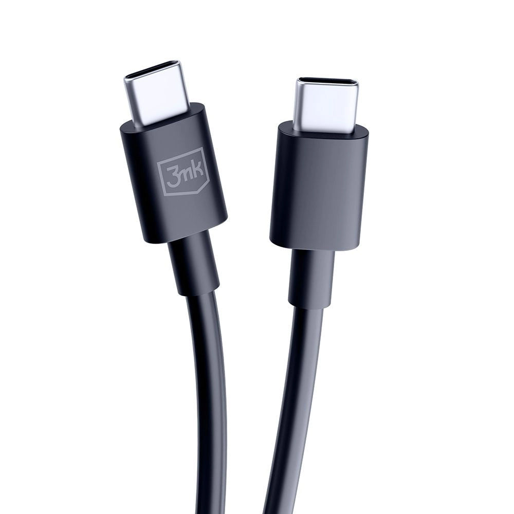 USB-C Data and Charging Cable - USB-C 3MK Hyper, 100W, 1.2m, Black 