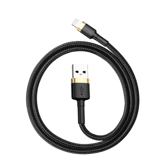 USB-A to Lightning Baseus Cafule Data and Charging Cable, 18W, 1m, Gold