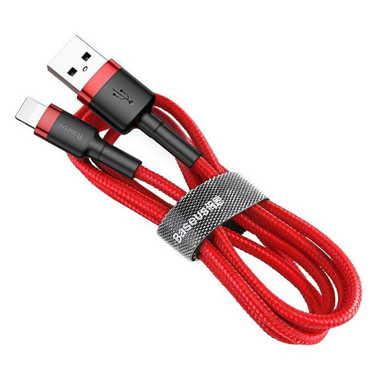 USB-A to Lightning Data and Charging Cable Baseus Cafule, 18W, 1m, Red CALKLF-B09