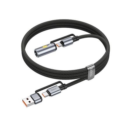 Câble de Données et de Charge USB-C / USB-A - USB-C / Briquet Électrique HOCO U138, 60W, 1.2m, Noir