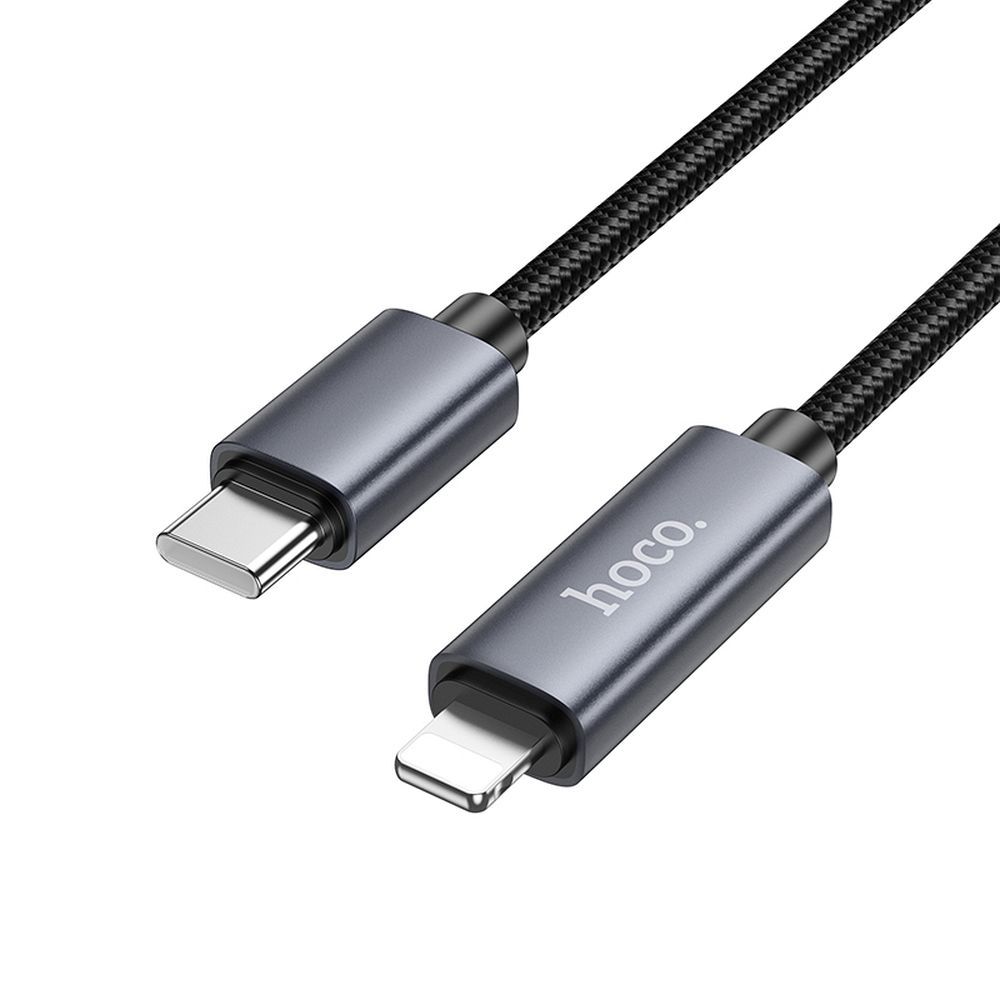 Daten- und Ladekabel USB-C - Lightning HOCO Display X112, 27W, 1m, Schwarz