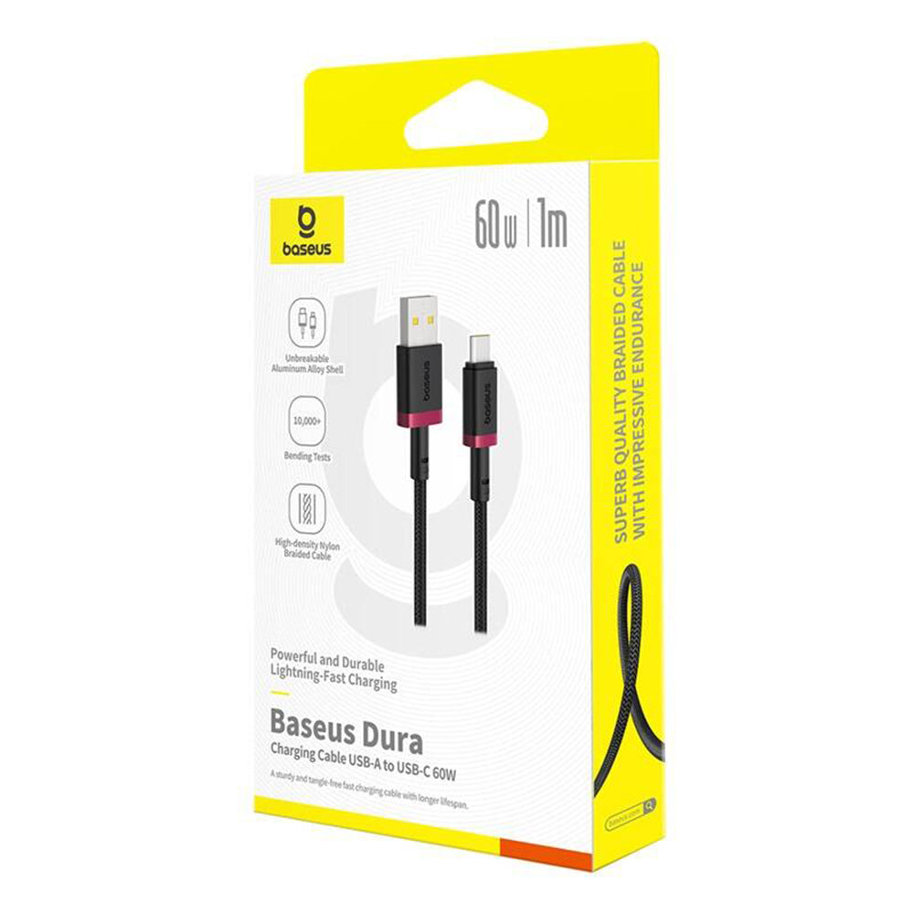 Daten- und Ladekabel USB-A - USB-C Baseus Dura Series, 60W, 2m, Rot P10377802U01-03