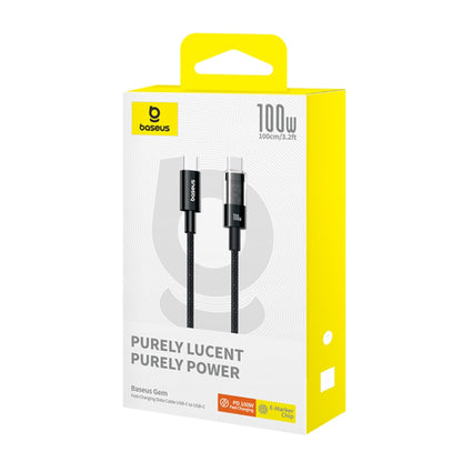 Câble de Données et de Charge USB-C - USB-C Baseus Gem, 100W, 1m, Noir P10373000111-00