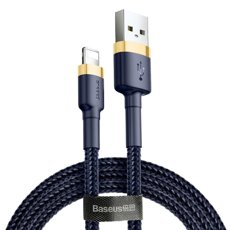 USB-A - Lightning Baseus Cafule Daten- und Ladekabel, 18W, 2m, Marineblau CALKLF-CV3