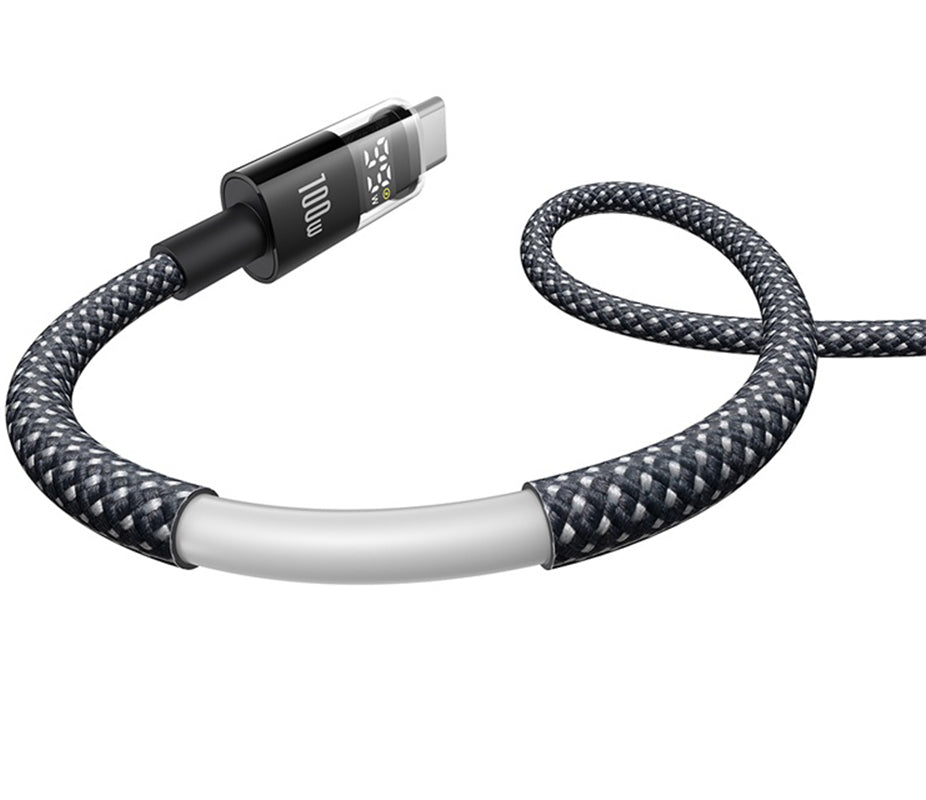Câble de Données et de Charge USB-A - USB-C Baseus Display 2, 100W, 1m, Noir P10382701121-00