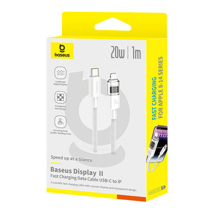 Daten- und Ladekabel USB-C - Lightning Baseus Display 2, 20W, 2m, Weiß P10382703211-01