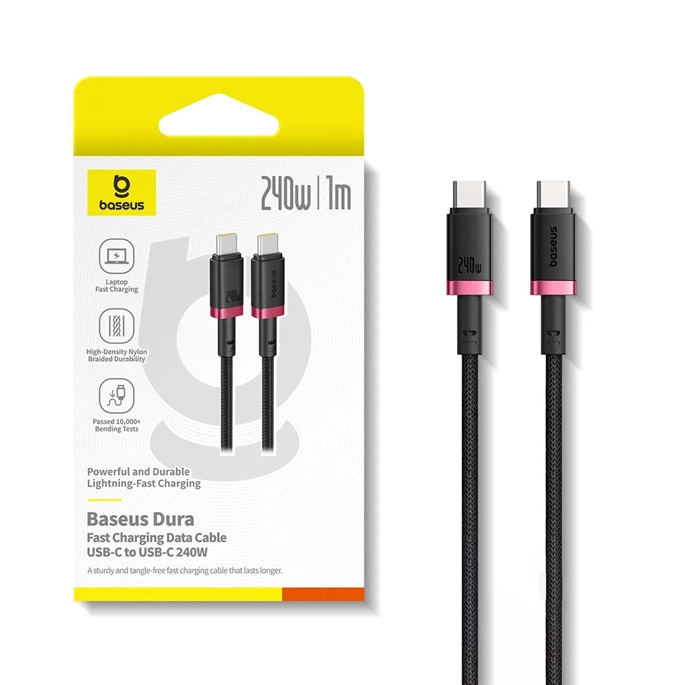 Câble de Données et de Charge USB-C - USB-C Baseus Dura Series, 240W, 1m, Rouge P10377803U03-01