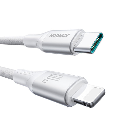 USB-C - Lightning Lade- und Datenkabel Joyroom S-A28 Flash, 30W, 1m, Weiß
