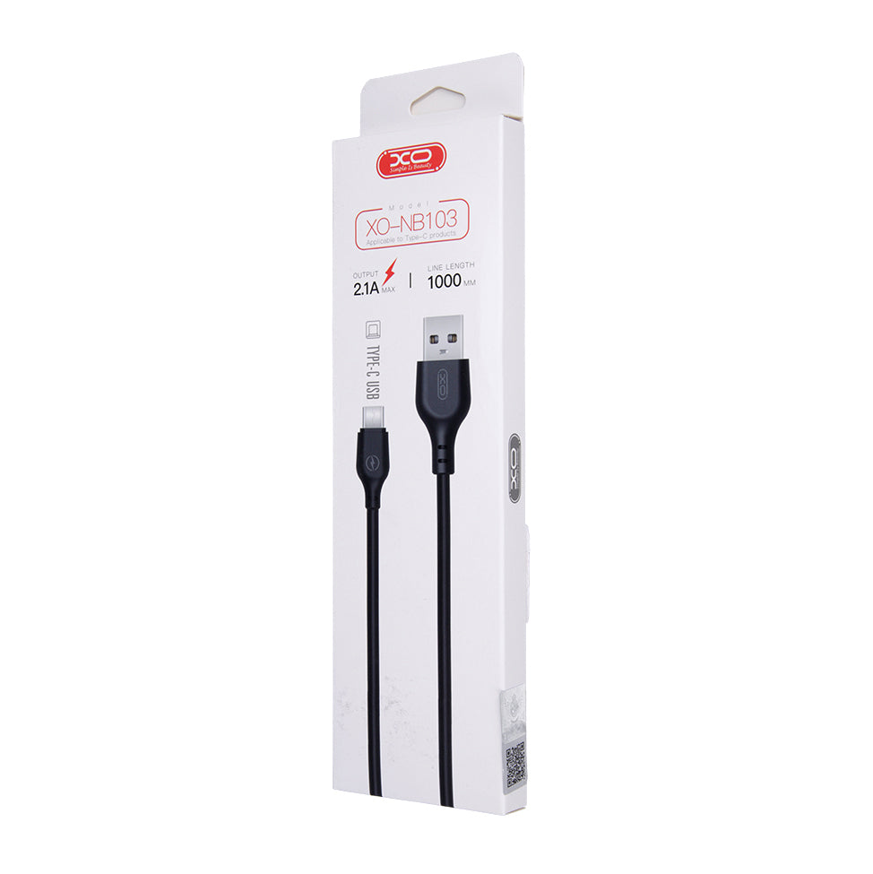 Daten- und Ladekabel USB-A - USB-C XO Design NB103, 18W, 1m, Schwarz
