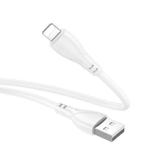 Câble de Données et de Charge USB-A - Lightning Borofone BX121 Energy, 18W, 1m, Blanc