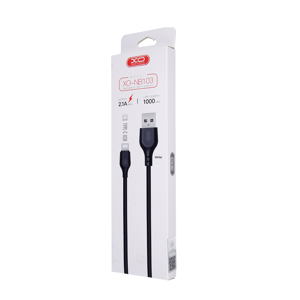 Câble de Données et de Charge USB-A - USB-C XO Design NB103, 18W, 1m, Blanc