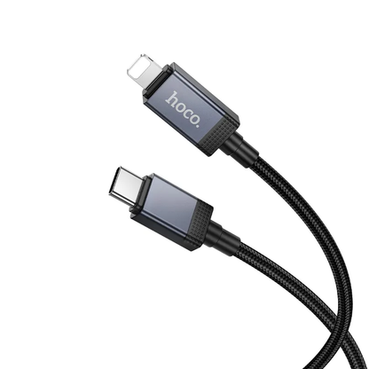 USB-C to Lightning Data and Charging Cable HOCO X118 Display, 27W, 1m, Black