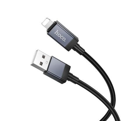 Daten- und Ladekabel USB-A - Lightning HOCO X118 Display, 12W, 1m, Schwarz