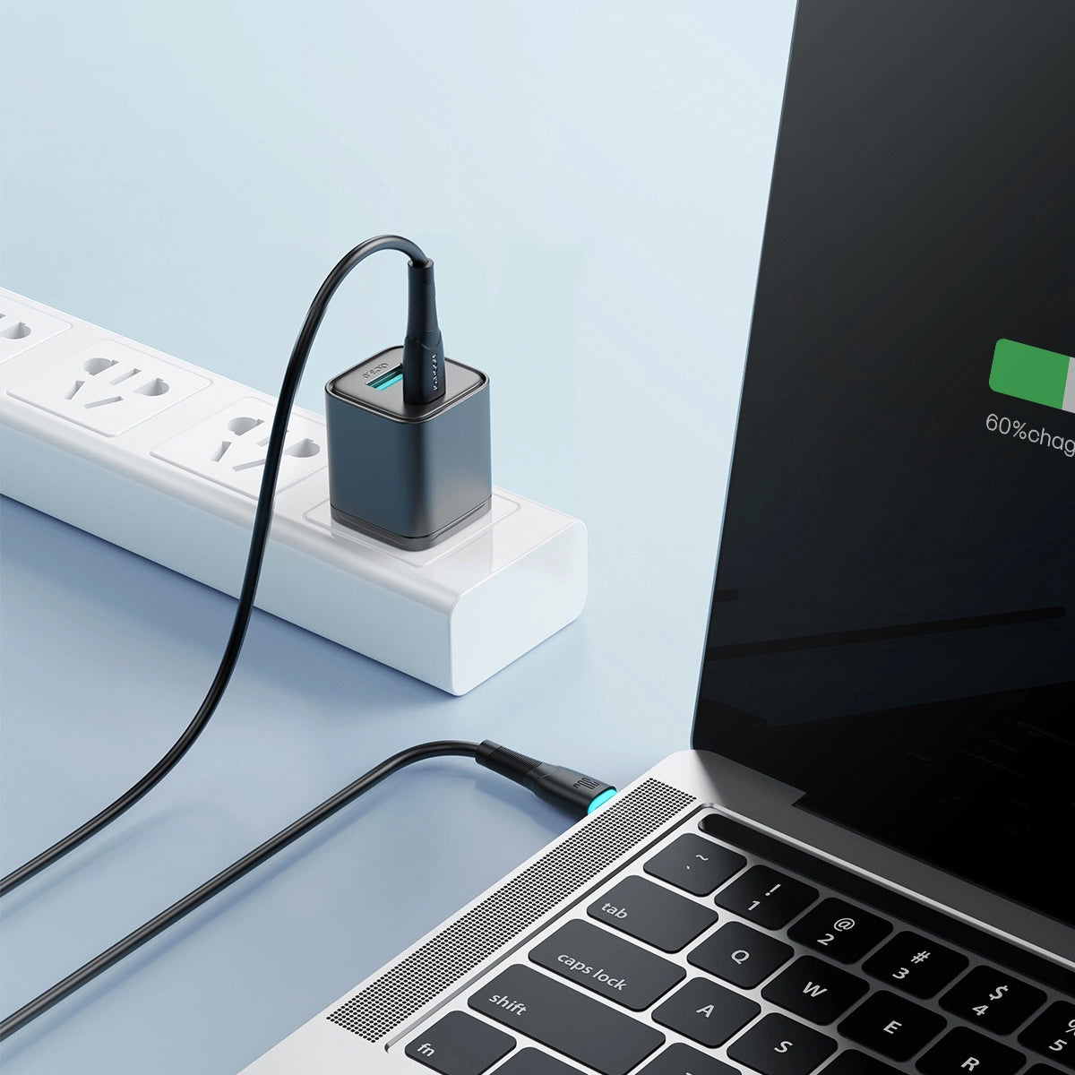 USB-C Daten- und Ladekabel - USB-C Joyroom S-A32, 60W, 1m, Schwarz