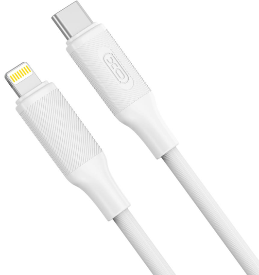 Câble de Données et de Charge USB-C - Lightning XO Design NB-Q265A, 27W, 1m, Blanc