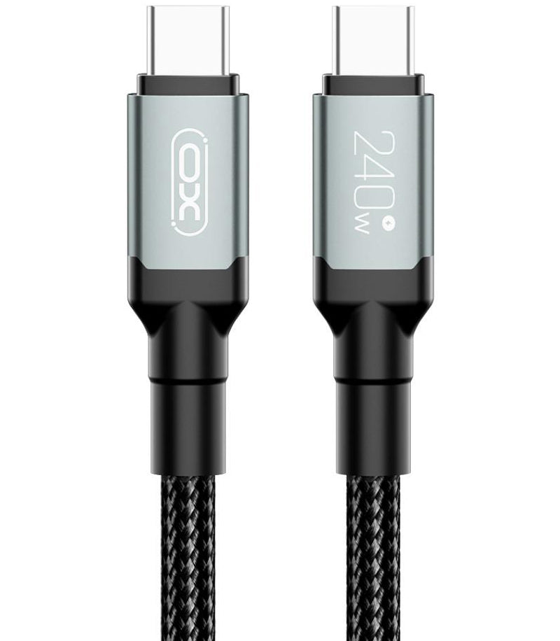 Câble de Données et de Charge USB-C - USB-C XO Design NB-Q264B, 240W, 2m, Noir