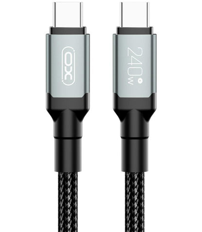 Câble de Données et de Charge USB-C - USB-C XO Design NB-Q264B, 240W, 2m, Noir