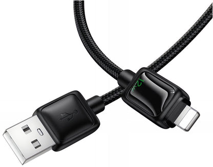Câble de données et de charge USB-A - Lightning HOCO U146, 12W, 1.2m, Noir