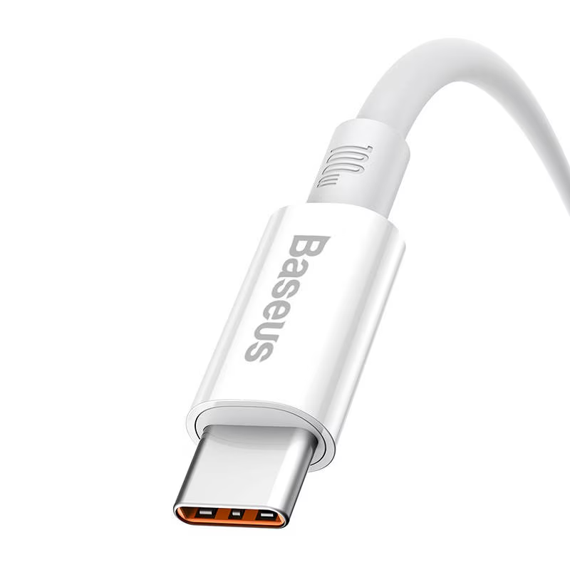USB-A to USB-C Data and Charging Cable Baseus Superior Series, 100W, 1m, White P10320102214-01