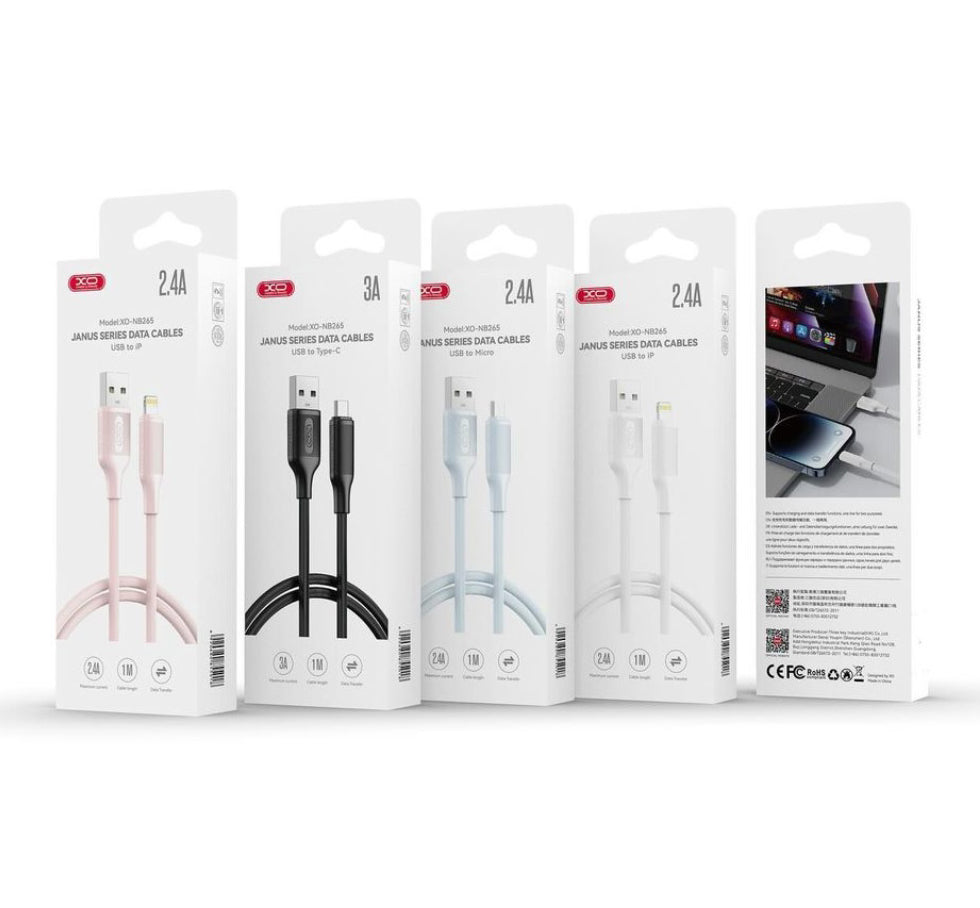 Câble de Données et de Charge USB-A - Lightning XO Design NB265, 12W, 1m, Rose