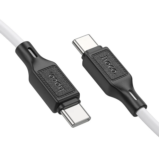 Câble de données et de charge USB-C - USB-C HOCO X90, 60W, 1m, Blanc