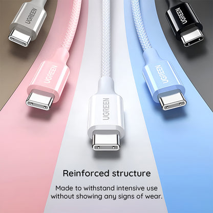 Câble de données et de charge USB-C - USB-C UGREEN L502, 100W, 1m, Orange