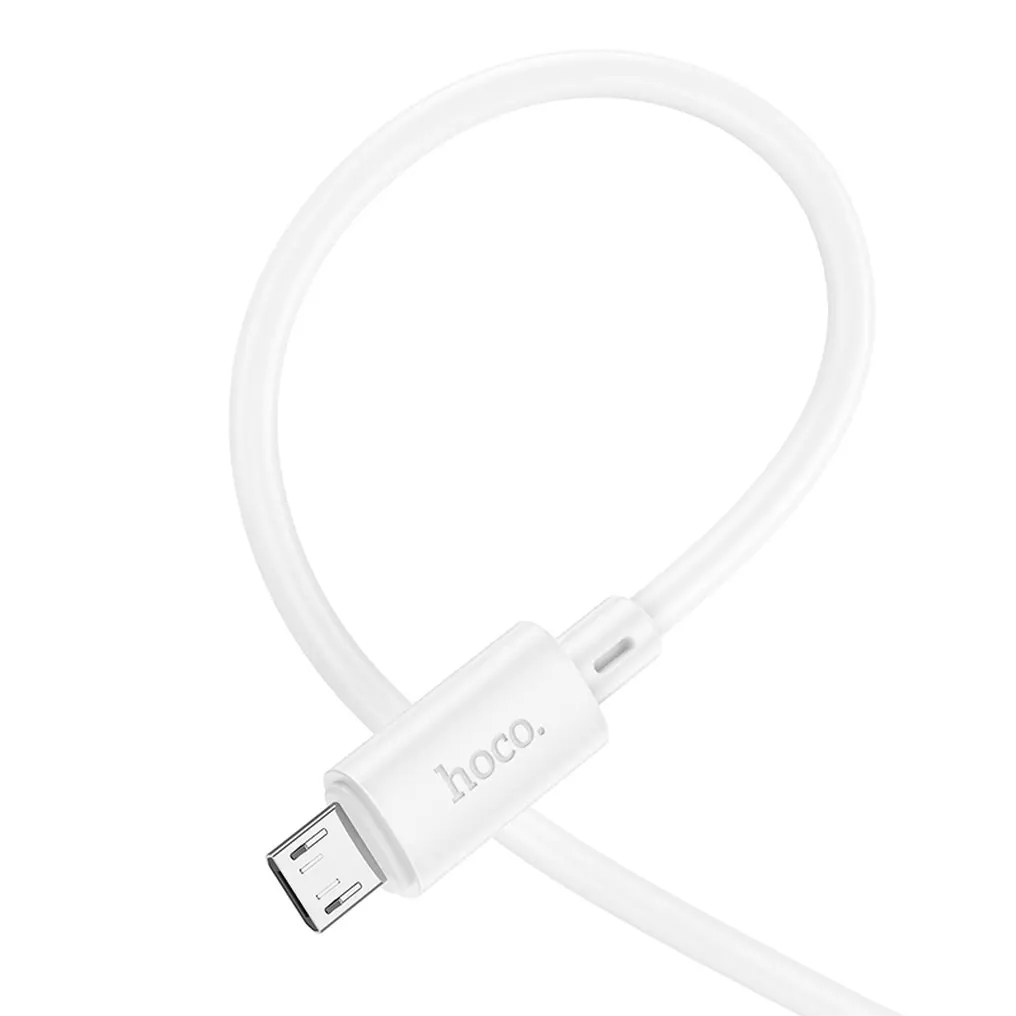 Câble de données et de charge USB-A - microUSB HOCO X88, 18W, 2m, Blanc