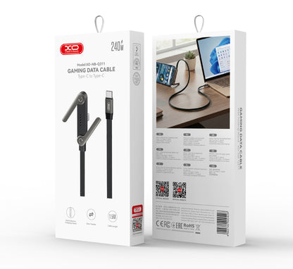 Câble de données et de charge USB-C - USB-C XO Design NB-Q311, 240W, 1,5m, Noir
