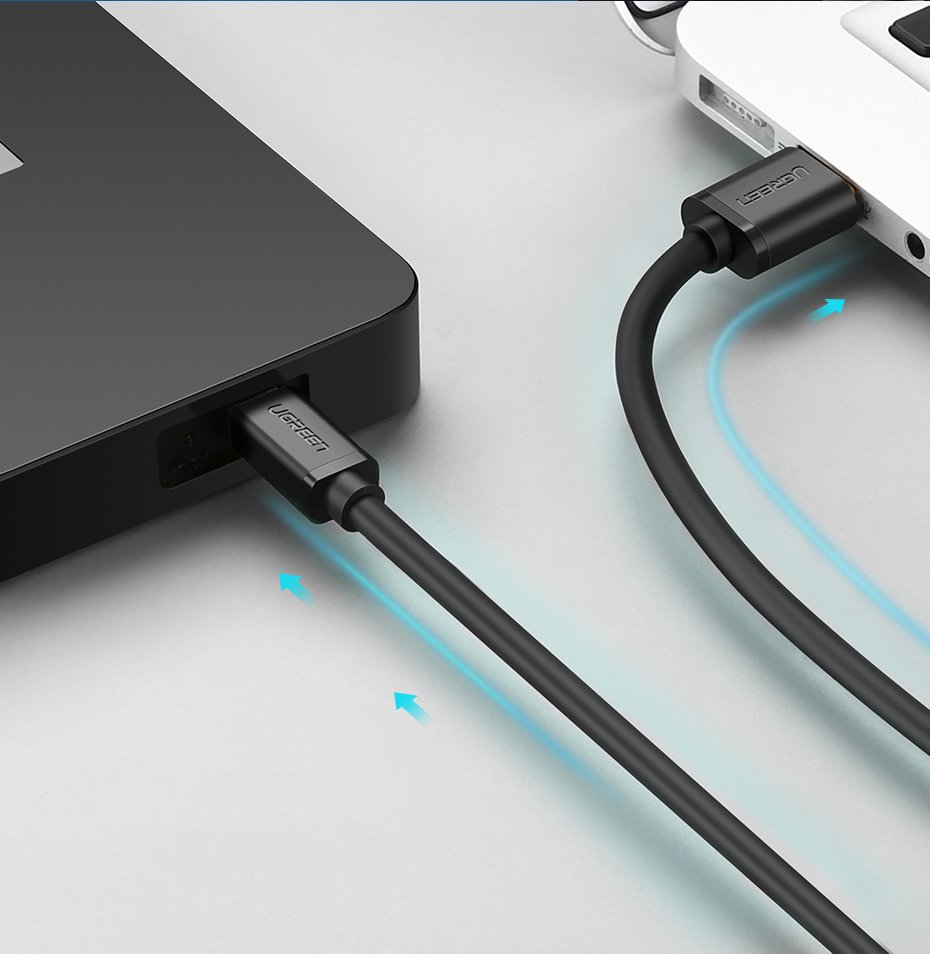 Câble de Données et de Charge USB-A - miniUSB UGREEN US132, 2m, Noir