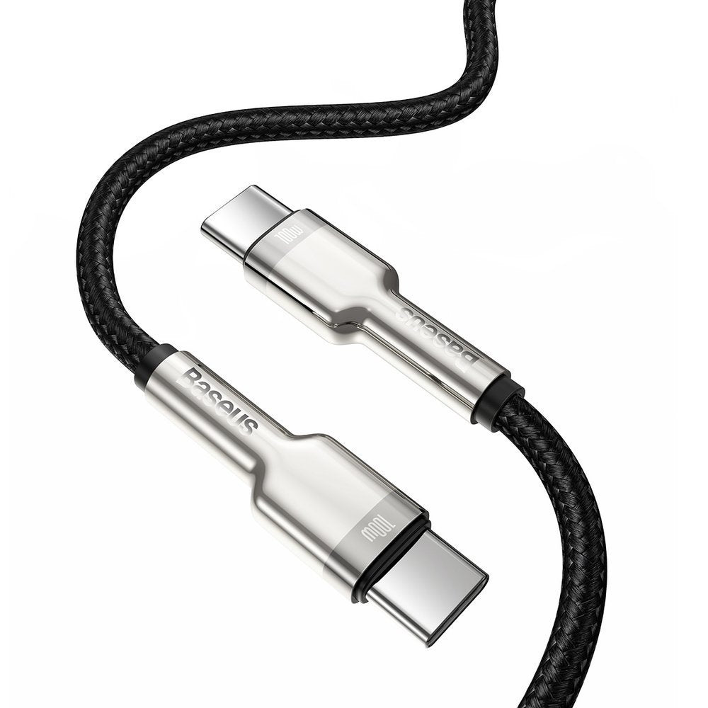 Câble de Données et de Charge USB-C - USB-C Baseus Cafule, 100W, 2m, Noir CATJK-D01