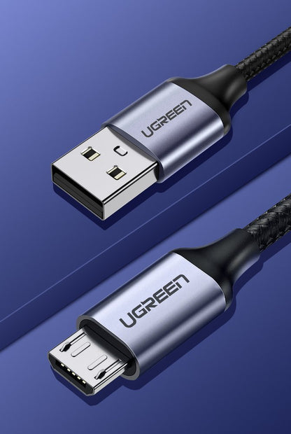 Câble de Données et de Charge USB-A - microUSB UGREEN US290, 18W, 1.5m, Noir
