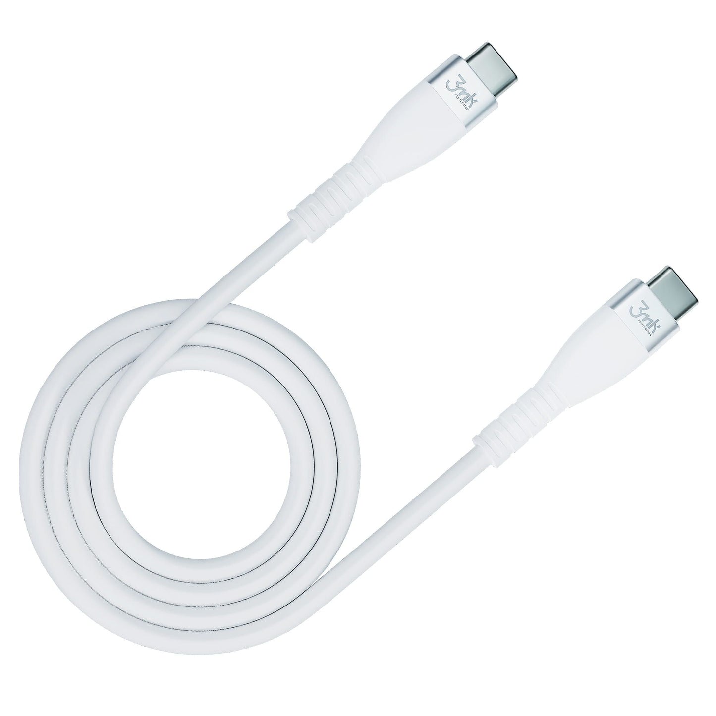 USB-C Daten- und Ladekabel - USB-C 3MK Hyper Silicone, 60W, 1m, Weiß