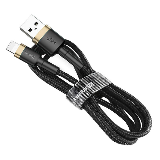 USB-A to Lightning Baseus Cafule Data and Charging Cable, 18W, 1m, Gold