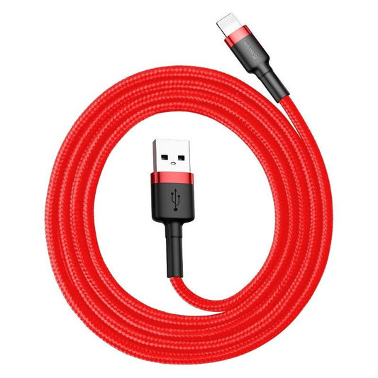 USB-A to Lightning Data and Charging Cable Baseus Cafule, 18W, 1m, Red CALKLF-B09