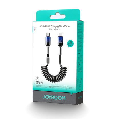 Câble de Données et de Charge USB-C - USB-C Joyroom S-A43 Crystal, 60W, 1.5m, Noir