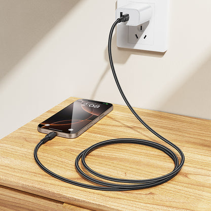 Câble de Données et de Charge USB-C - USB-C Borofone BX116 Certain, 60W, 1m, Noir