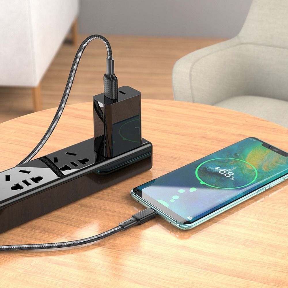 Câble de Données et de Charge USB-A - USB-C HOCO X69, 18W, 1m, Noir