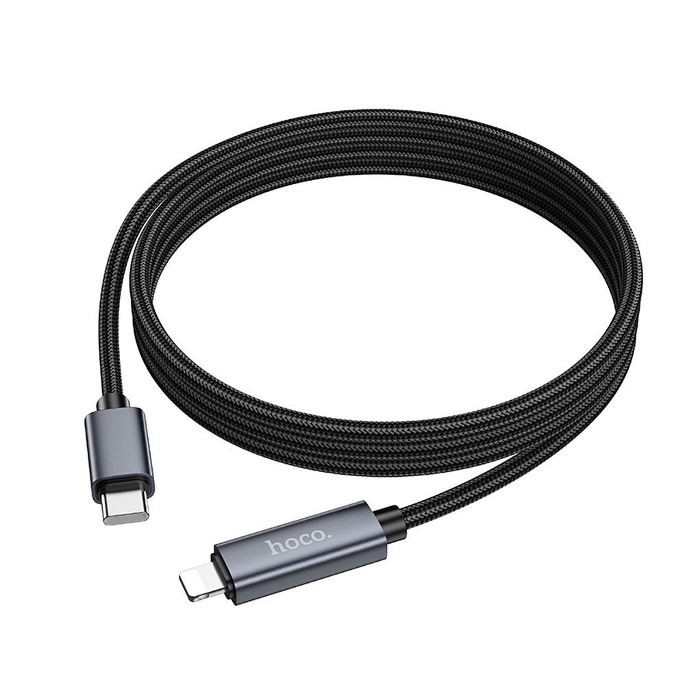 Daten- und Ladekabel USB-C - Lightning HOCO Display X112, 27W, 1m, Schwarz