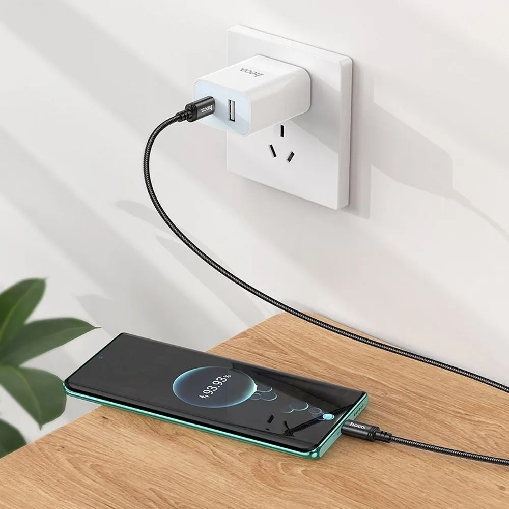 USB-C Daten- und Ladekabel - USB-C HOCO X89, 60W, 2m, Schwarz