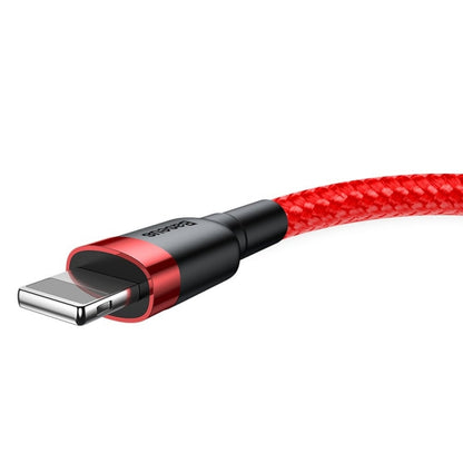 USB-A - Lightning Baseus Cafule Daten- und Ladekabel, 18W, 0,5m, Rot CALKLF-A09